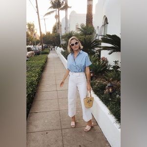 Banana Republic crop denim top